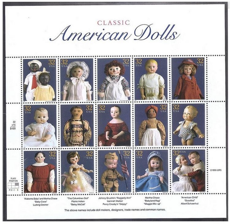 Знаменитые текстильные куклы Columbian Dolls. История 1891 года