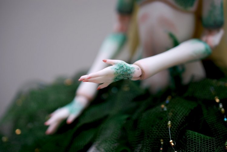 Новый образ для русалки. Фарфоровая кукла Ручной работы (фото 8)