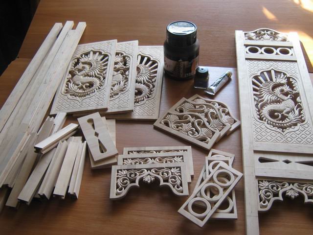 Эксклюзивная резная ширма (фото 7)