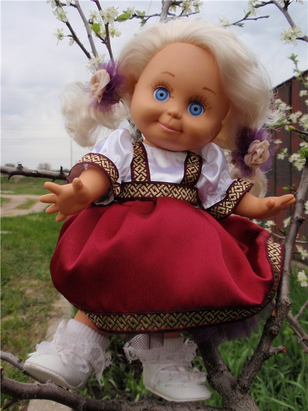Маленькие вишенки. Одежда для кукол Baby Face Galoob своими руками (фото 10)