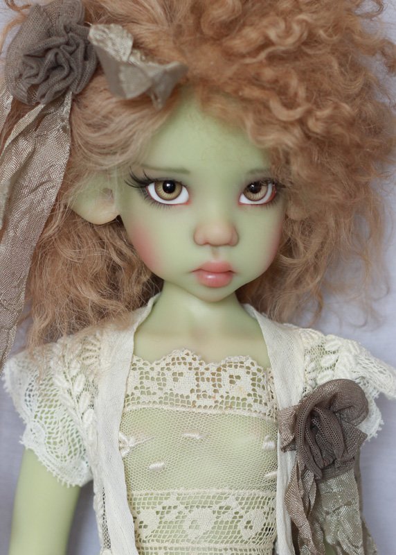 OOAK Kaye Wiggs Green Laryssa elf - Зеленая Лариса эльф в единственном экземпляре (фото 2)