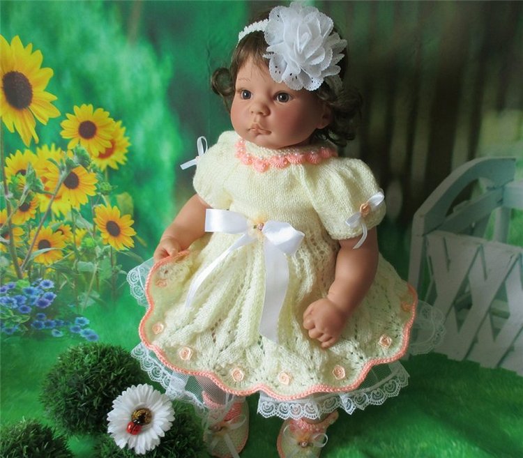 «Бутончик чайной розы»- моя новая работа ( для малышек Lee Middleton ,реборн и всеx подобныx малышек-очаровашек)