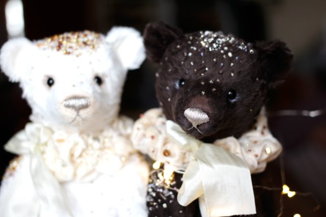 Мишки тедди День и Ночь. Авторские игрушки Татьяны Матляк