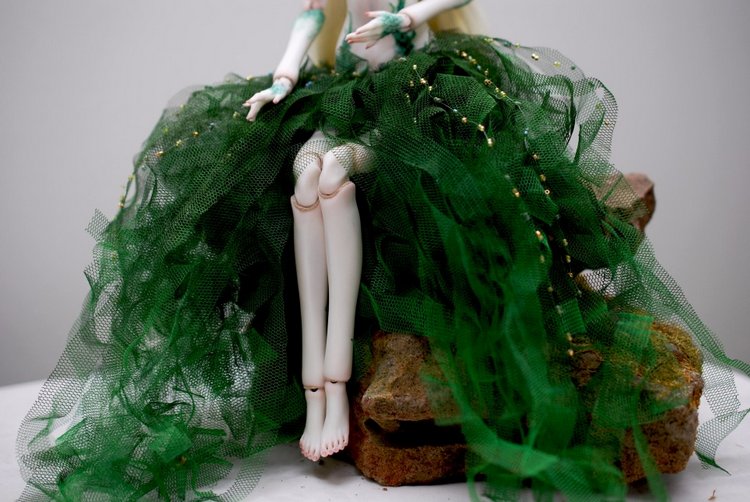 Новый образ для русалки. Фарфоровая кукла Ручной работы (фото 6)