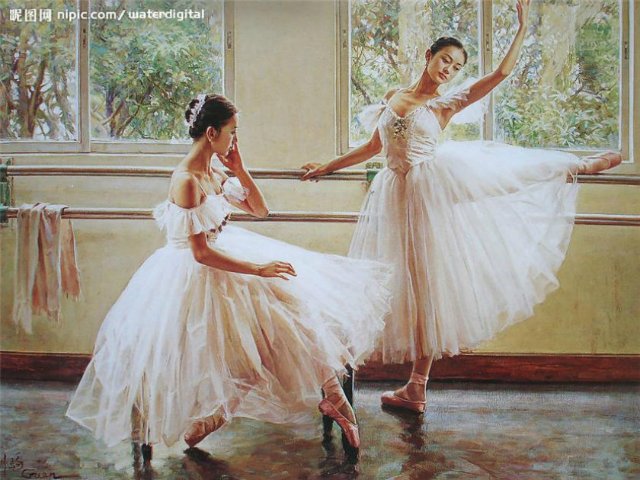 Голубая танцовщица или Магия балета. Фарфоровая коллекционная кукла от Донны Руберт