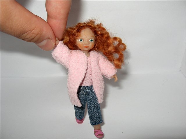 Мини кукла рыжик для кукольного дома (фото 8)