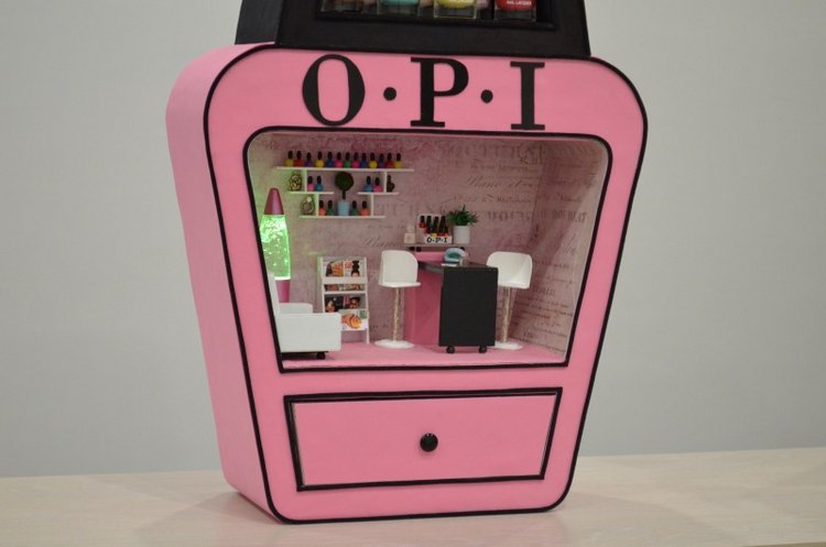 Полочка с миниатюрой "Маникюрный салон"+шкатулка+светильник (фото 5)