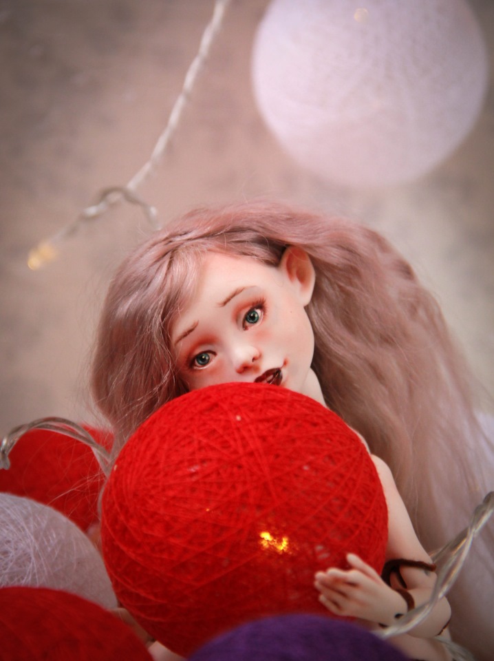 Анук. Маленькая эльфийка. Фарфоровая шарнирная кукла (фото 9)