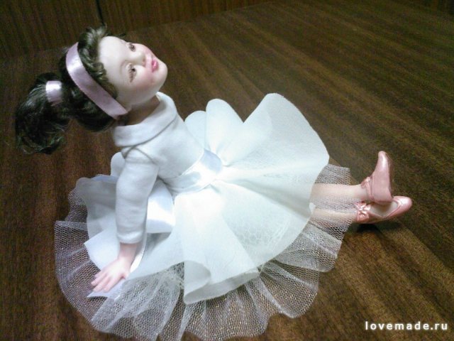 Голубая танцовщица или Магия балета. Фарфоровая коллекционная кукла от Донны Руберт