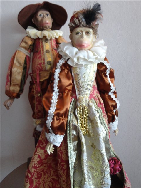 А может это снится мне?! Обезьяны-куклы в викторианских нарядах