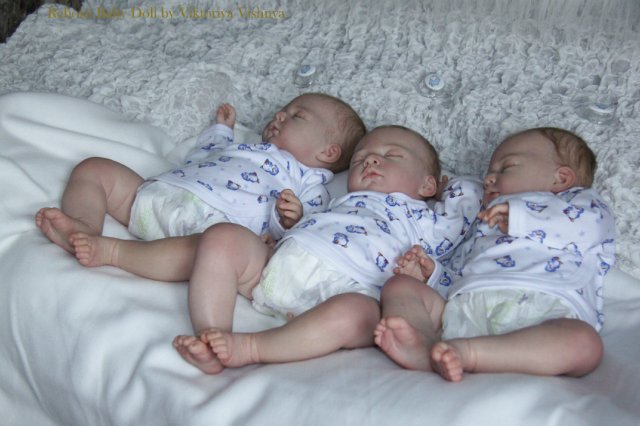 Тройняшки Джошики... Куколки реборн Виктории Вишни