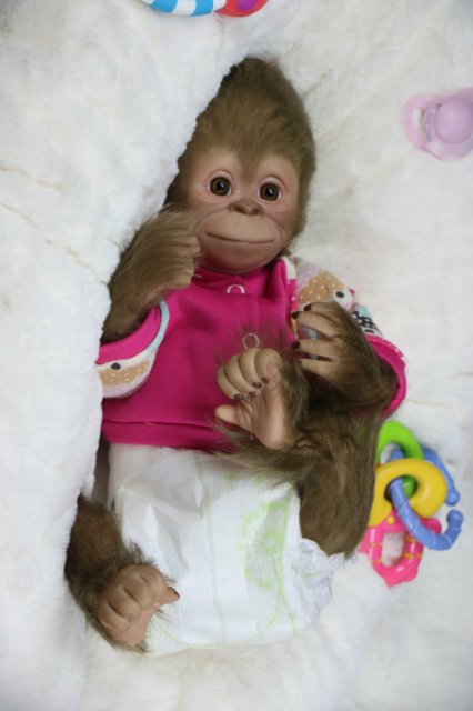 Мартышка - малышка... Куколка реборн Виктории Вишни (фото 9)