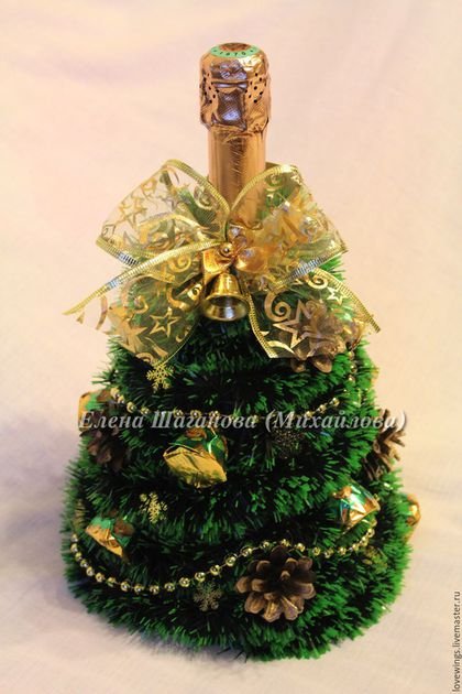 Новогодний декор бутылок — Интересное и необычное: фотоподборки (фото 7)