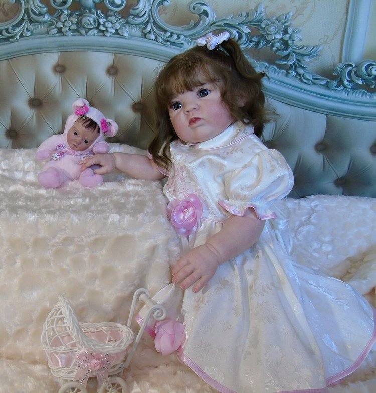 Милая девочка Гулечка — Обучение реборнингу: роспись (фото 8)