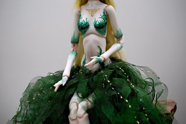 Новый образ для русалки. Фарфоровая кукла Ручной работы (фото 2)