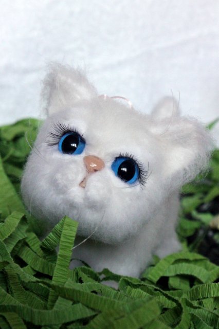 Моя кошечка валянием из шерсти готова (фото 5)