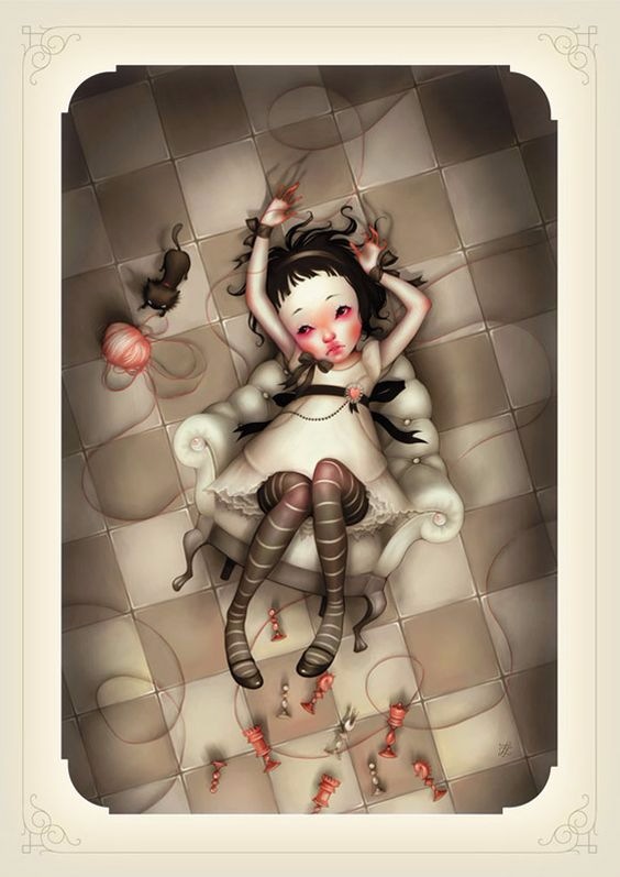 Сюрреалистические иллюстрации французской художницы Элоди LostFish или еще раз об Алисе
