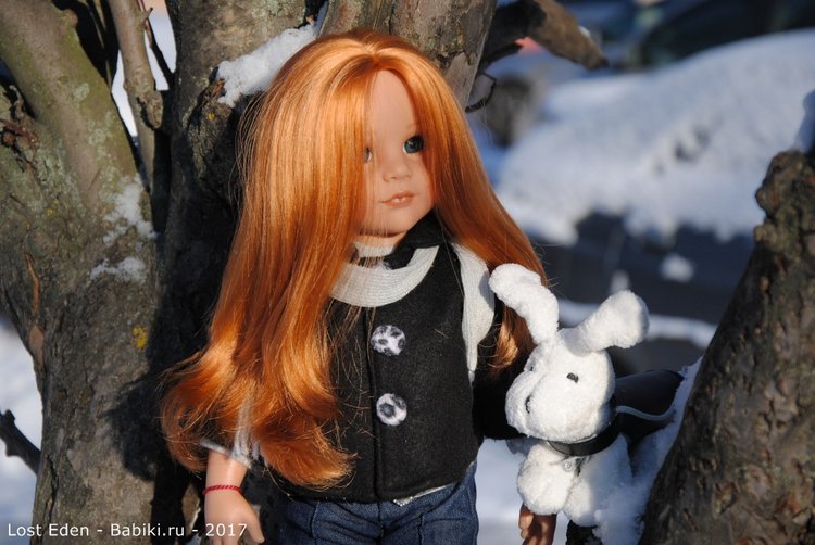 Самая красивая Рыжая. Сара с собачкой 2009 г от Gotz