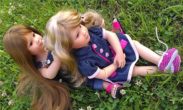 Три сестрички Танюшка, Ленка и Софушка на отдыхе - куклы Kids and Cats (фото 3)