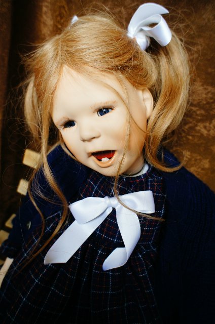 Фарфоровая авторская кукла "Забияка" - рыжий лучик Весны (фото 2)