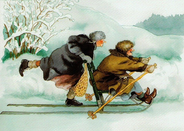 Страшно стареть или веселая старость. Открытки финской художницы Inge Löök (фото 7)