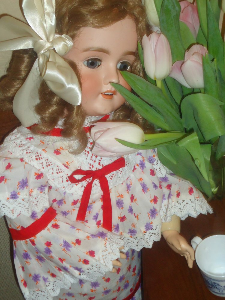 Прекрасная антикварная кукла Изабель (фото 9)