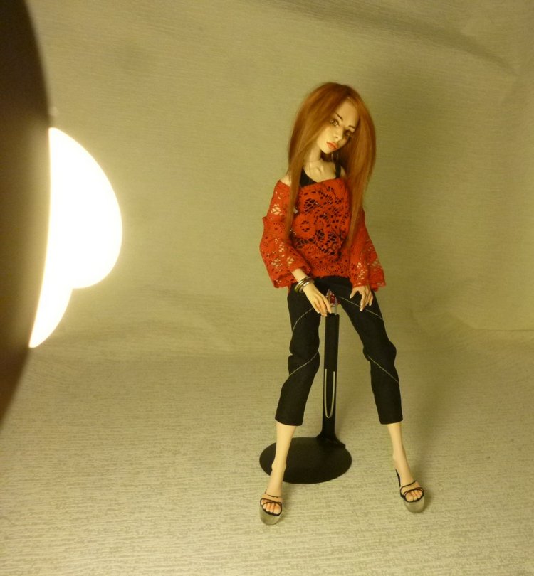 Вернулась Золушка с осеннего бала и... Шарнирная авторская кукла (фото 6)