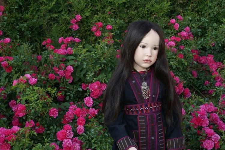 Процесс создания фарфоровых кукол - Джинн Гросс (Jeanne Gross). Часть восьмая - Национальный костюм