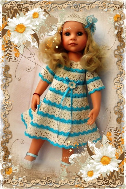 Платье узором "лилии" для Ханночки (фото 5)