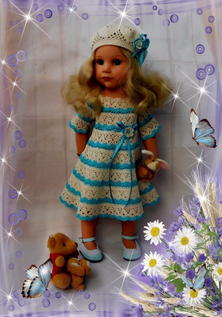 Платье узором "лилии" для Ханночки (фото 4)