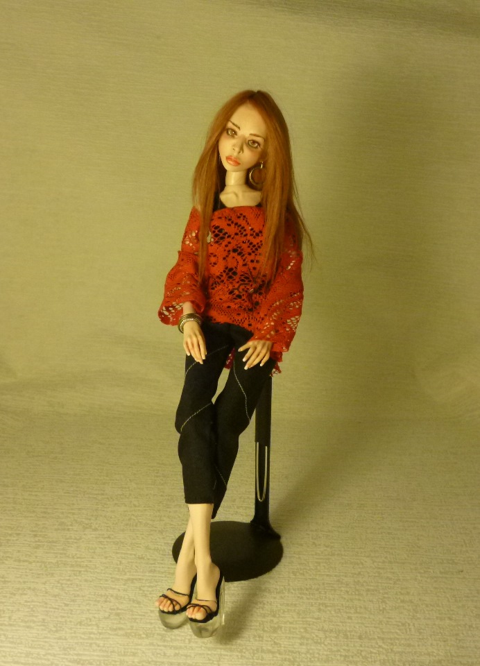 Вернулась Золушка с осеннего бала и... Шарнирная авторская кукла (фото 5)