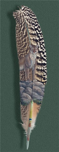 Необычная живопись. Рисунки на перьях - by Julie Thompson (Джулия Томпсон)