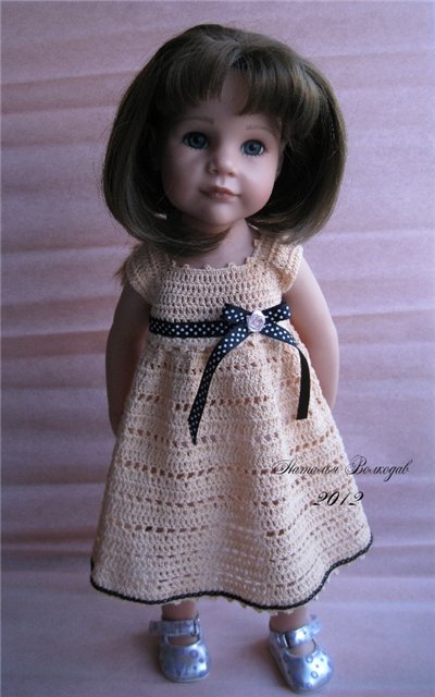 Платья цвета крем-брюле, куклы Гётц (фото 6)