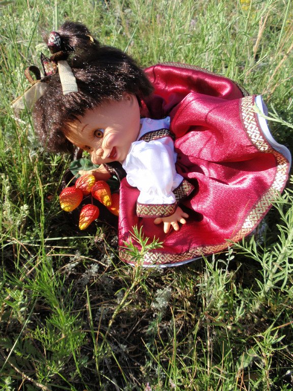 Маленькие вишенки. Одежда для кукол Baby Face Galoob своими руками (фото 5)