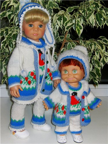 Снегири прилетели. Теплая одежда для фэйсинок и кукол Готц