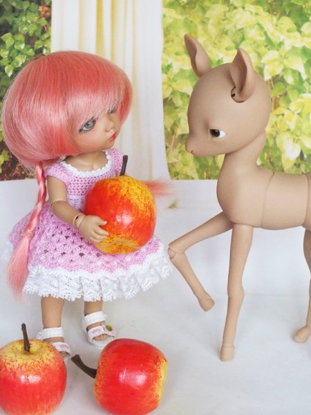 Лола и её любимчик щенок | Бэйбики Лола и её любимчик щенок — Куклы Latidoll (Лати): BJD (БЖД) (фото 8)