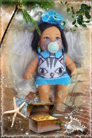 Танюшка на пляже. Кукла из Испании фирмы Rauber