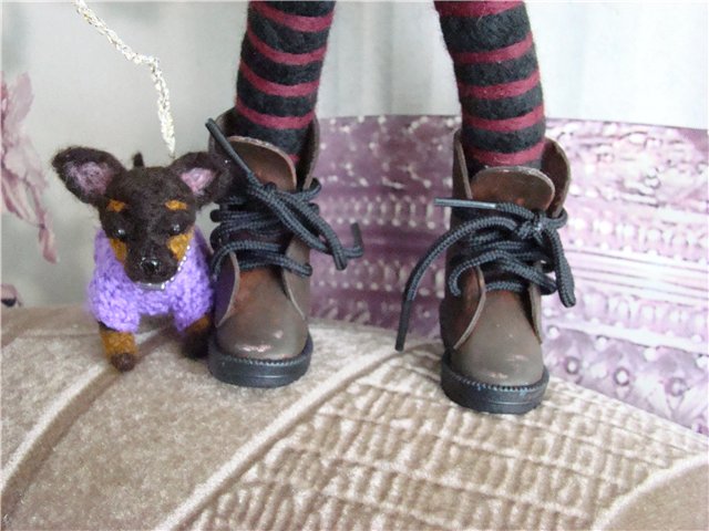 Девочка с собачкой. Авторская кукла Кондрашовой Ирины (фото 6)