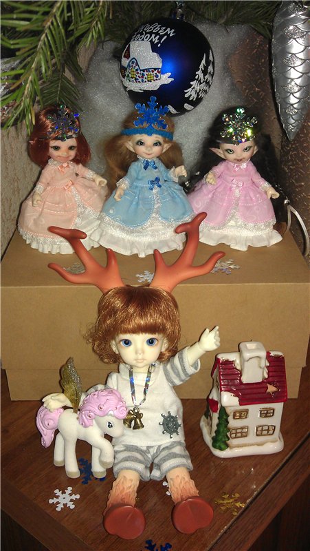 Наш новогодний дутик — Коллекции кукол BJD (БЖД): фото витрин (фото 3)