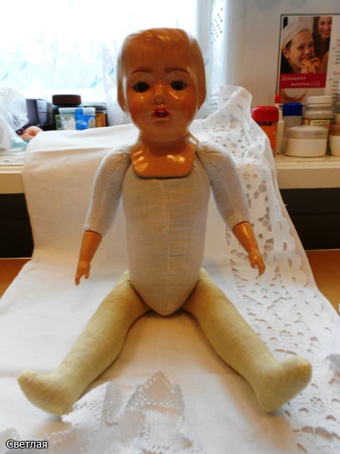 Реставрация самых ранних антикварных кукол Effanbee, 1912 год. + БОНУС, поработаем с кракелюром