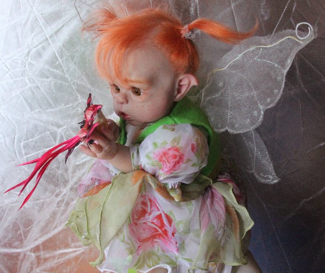 Чудо в перьях, кукла-реборн Элины Кудрявцевой