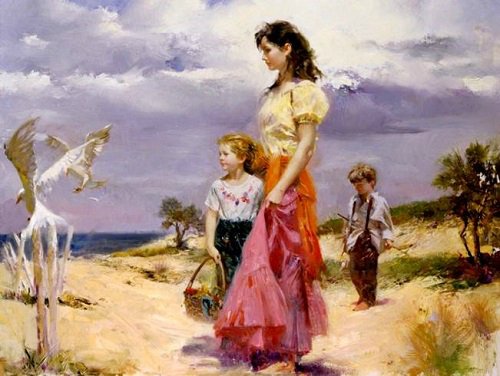 Мама и дети в работах Пино Даени (фото 3)