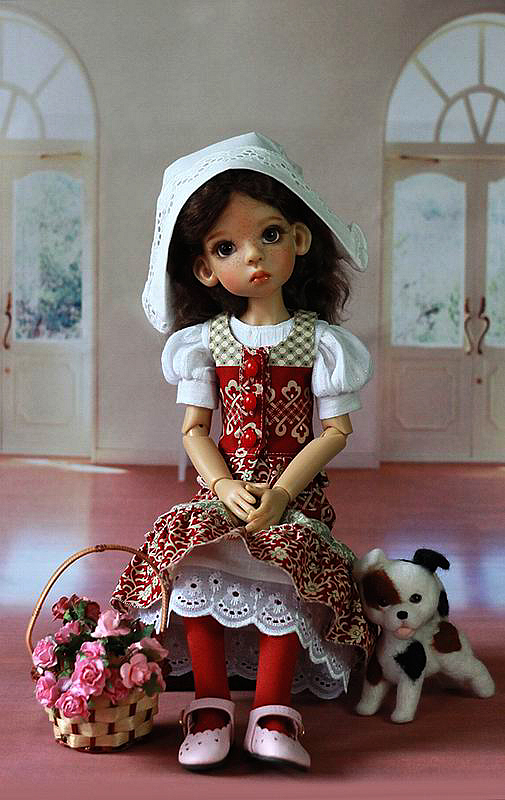 Мона в красном — Куклы Kaye Wiggs (Кайе Виггс): авторские BJD (БЖД) (фото 10)