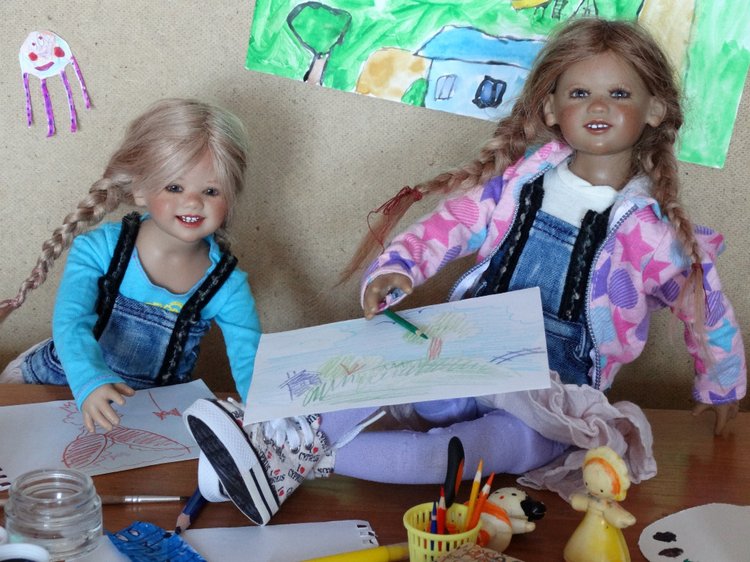 Девочки рисуют — Куклы Annette Himstedt (Аннетт Химстедт): коллекционные
