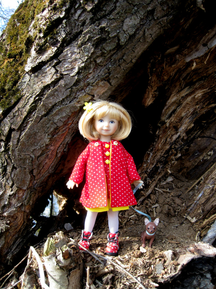 Прогулка в парке. Галочка - коллекционная куколка Дианы Эффнер (фото 3)