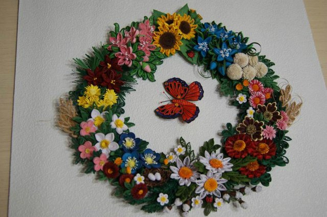 Веночек в цветочек. Квиллинг