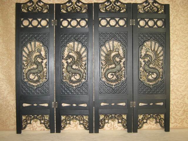 Эксклюзивная резная ширма