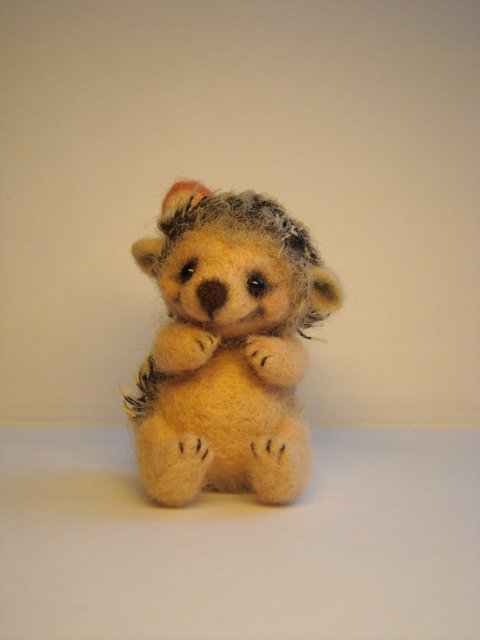 Весна, ёжики проснулись. Игрушки валянием из шерсти ручной работы (фото 2)