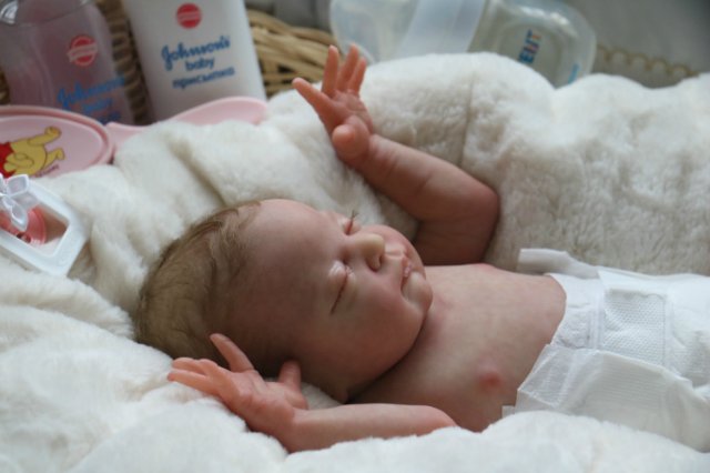 Спящая малышка Рози 2. Куколка реборн Виктории Вишни