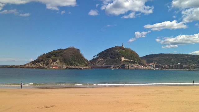 Пегий пёс, бегущий краем моря